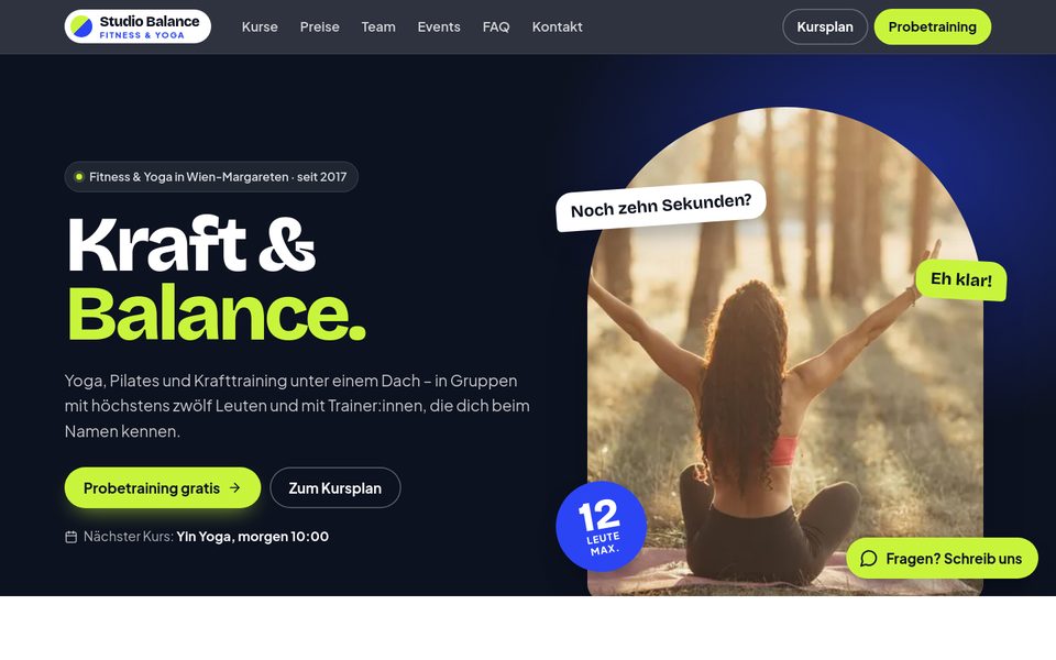 Vorschau der Vorlage Fitness & Yoga